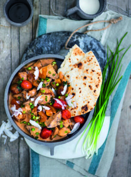 Seitan con albicocche e piade