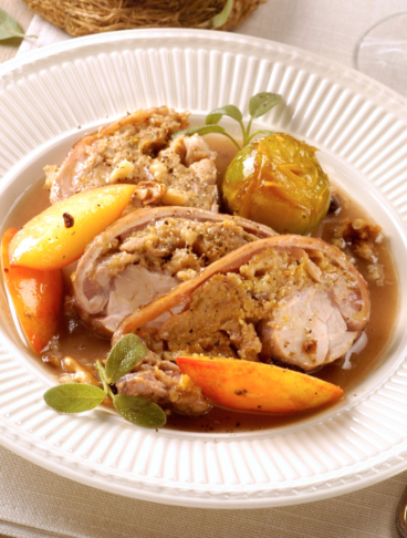 Rotolo di coniglio farcito