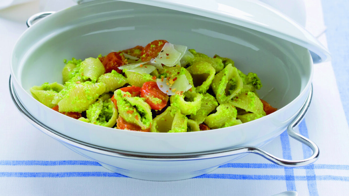 Conchiglie al pesto di pistacchi