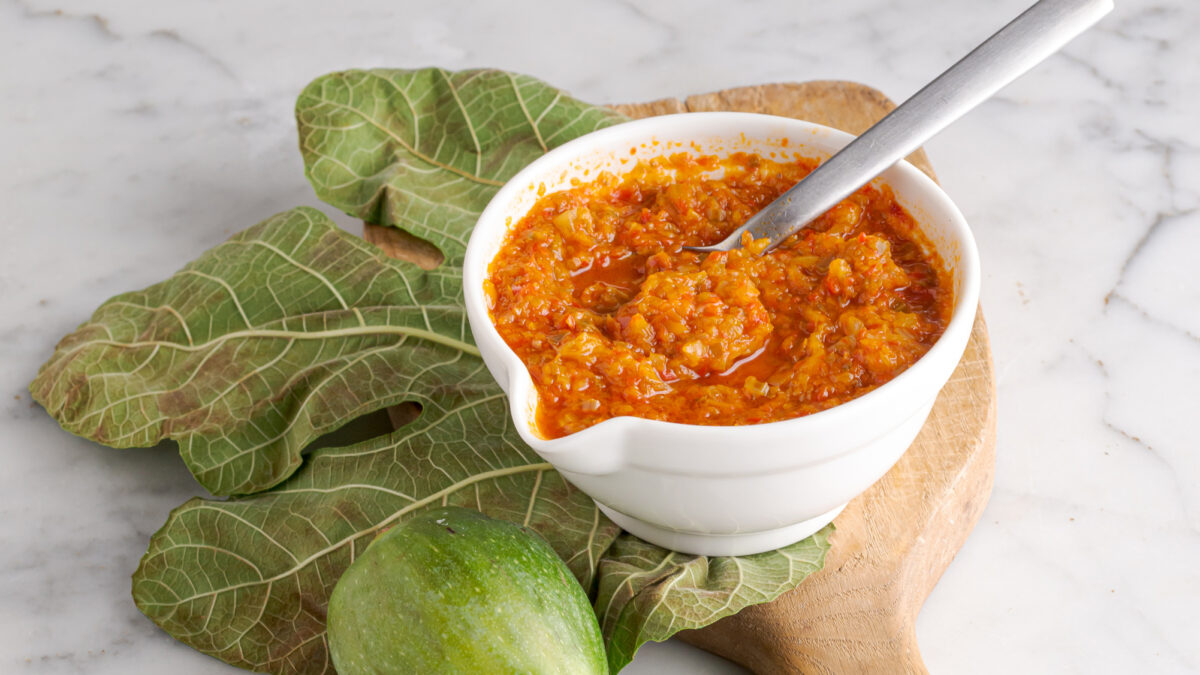Salsa di peperoni con i fichi