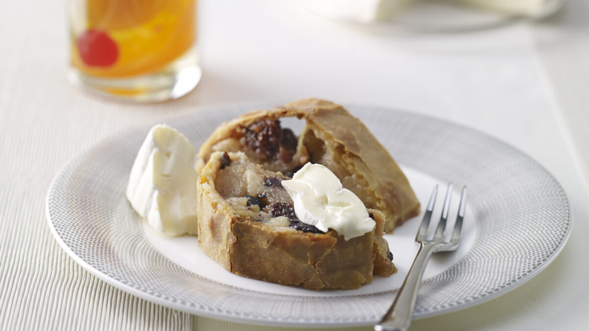 Strudel con mostarda di frutti di bosco