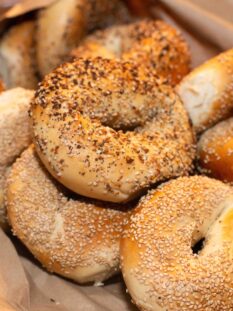 New York Style Bagels with seeds