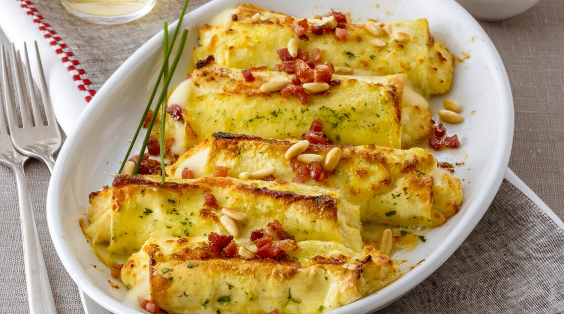 Cannelloni con crema di robiola