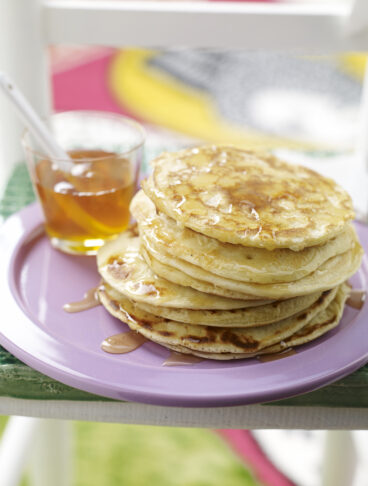Pancake salati con formaggio e miele