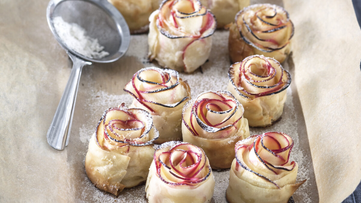 Rose di mela alla vaniglia