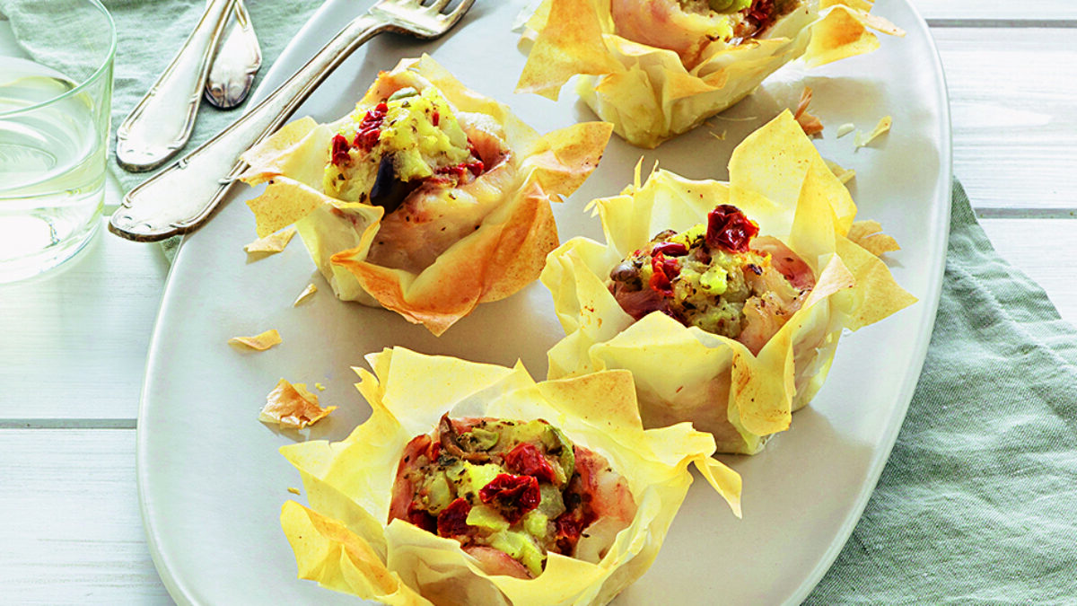 Rotolini di nasello in pasta fillo