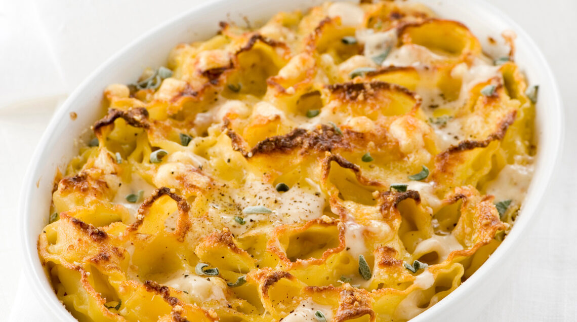 Pasta gratinata con la fontina