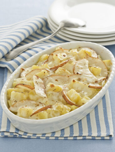 Gratin con taleggio e pere