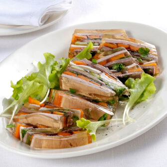 Aspic di carni miste e verdure