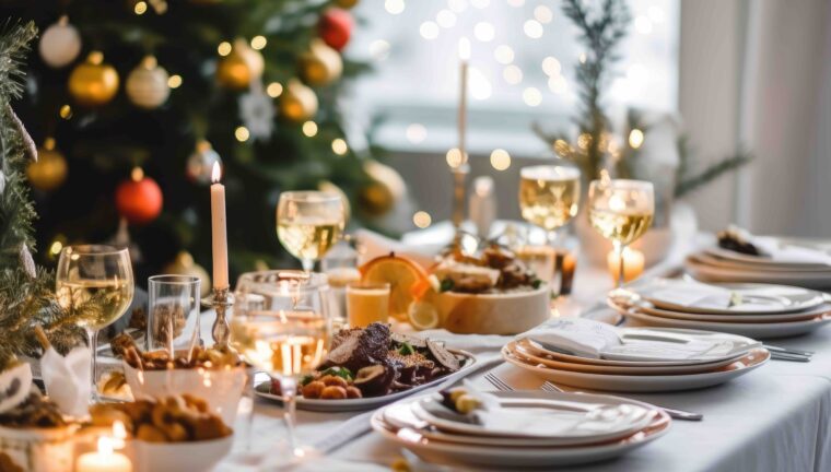 Christmas dining table