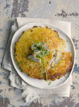 rosti di patate ripieni di funghi
