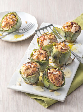 Carciofi farciti con lonza, salumi e ricotta