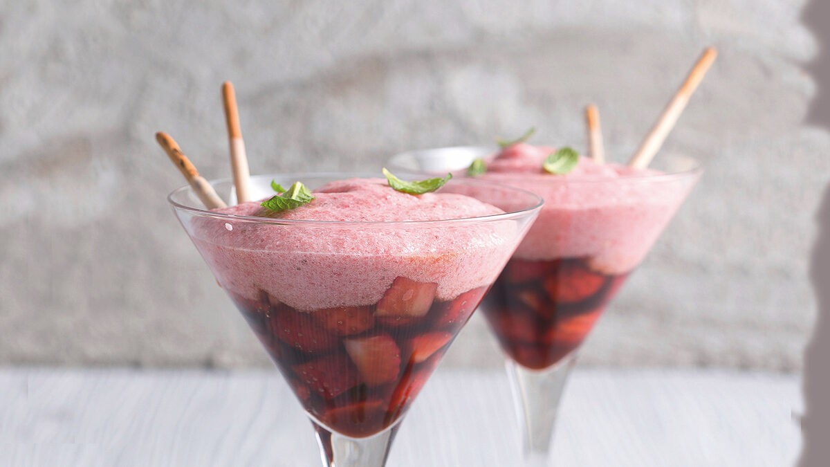 Sorbetto di fragole al balsamico
