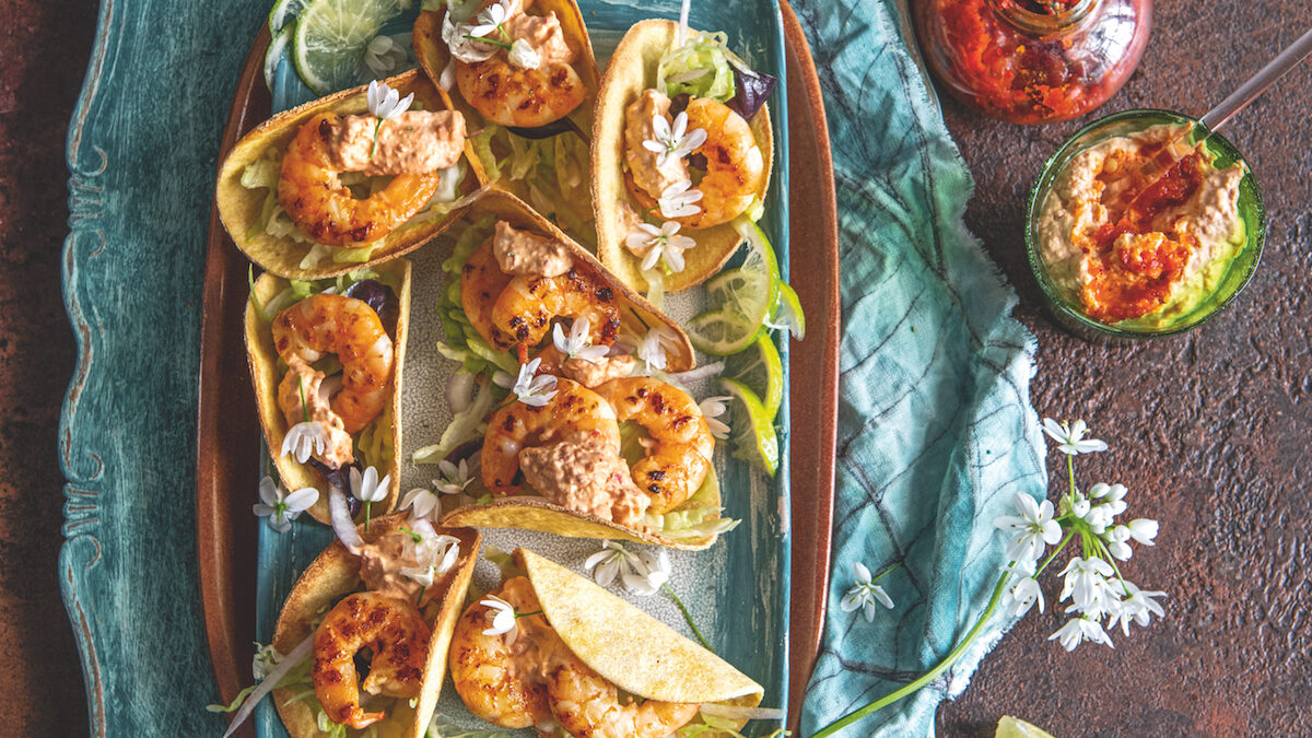 Gamberi marinati con lime e salsa piccante