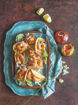 Gamberi marinati con lime e salsa piccante