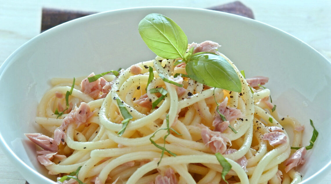 spaghetti limone tonno