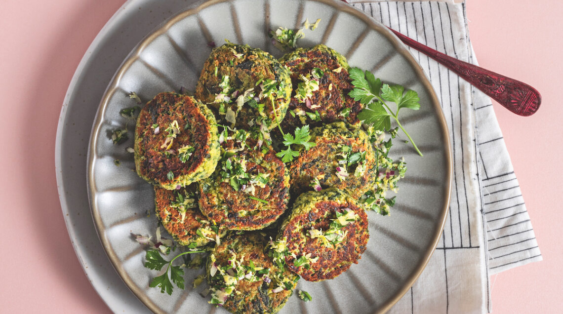 Polpette di ceci e cime di rapa