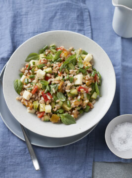 Farro con verdure e Montasio