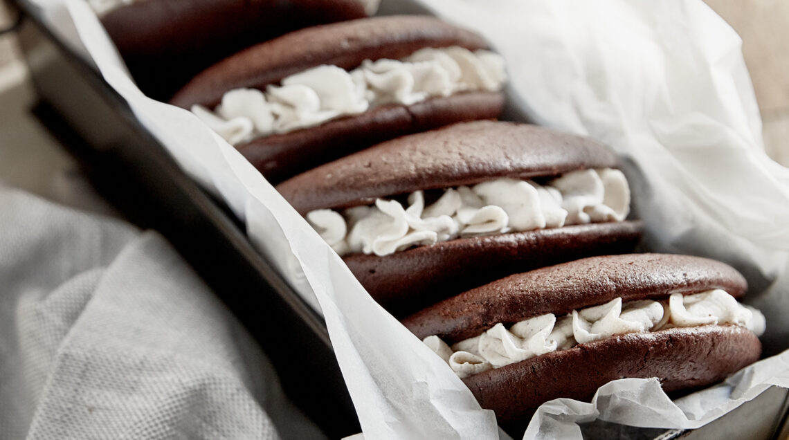 Whoopies con panna di cocco