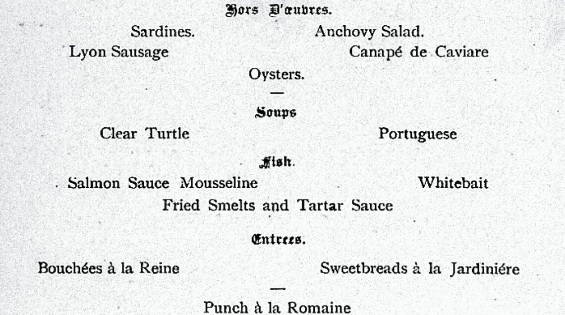 Hunterian Society, anniversary dinner menu/ Wellcome Library, London