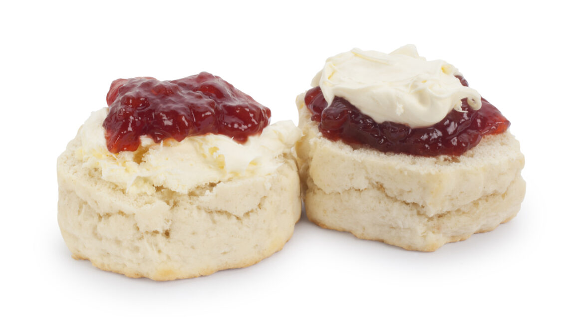 Devon and Cornish Scones, Clotted Cream and Jam