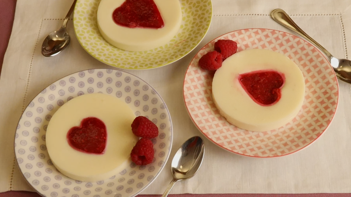 Panna cotta cuor di lampone