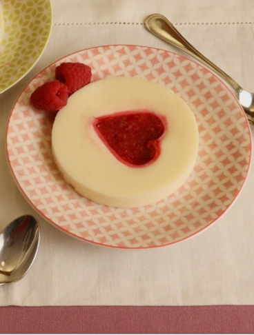 Panna cotta cuor di lampone