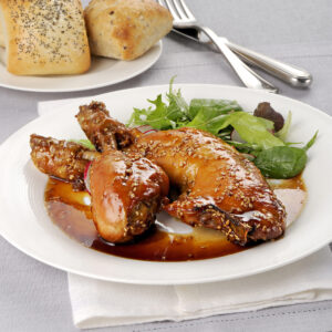 Cosce di pollo marinate al sesamo