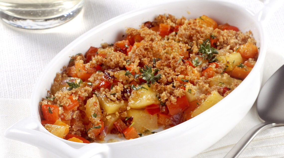 Crumble di verdure gratinato