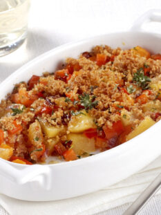 Crumble di verdure gratinato