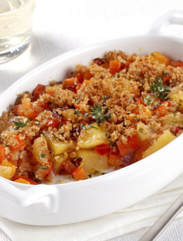 Crumble di verdure gratinato