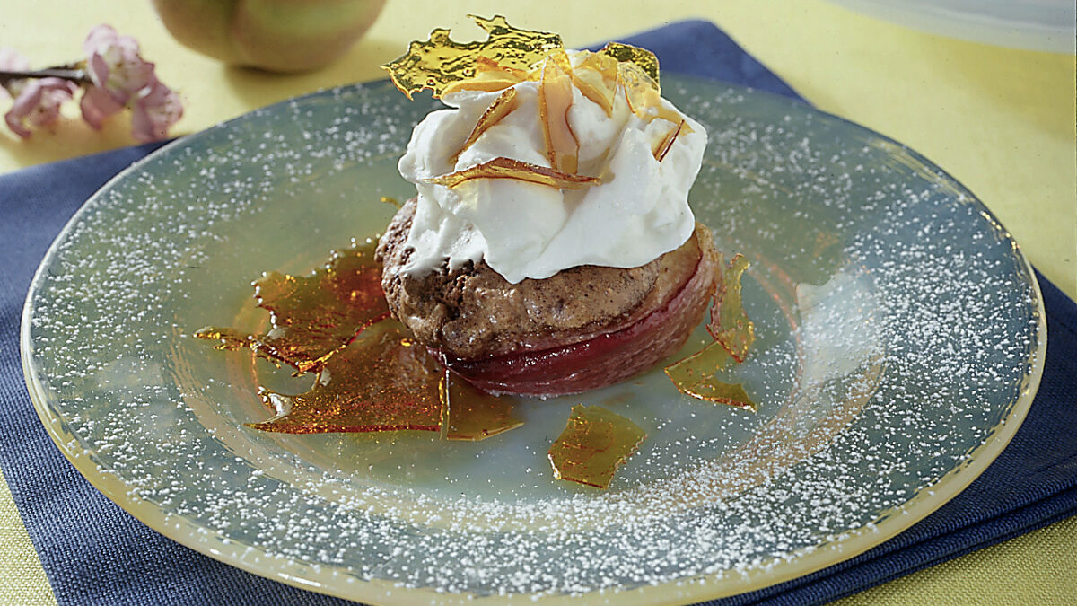 Pesche ripiene con caramello