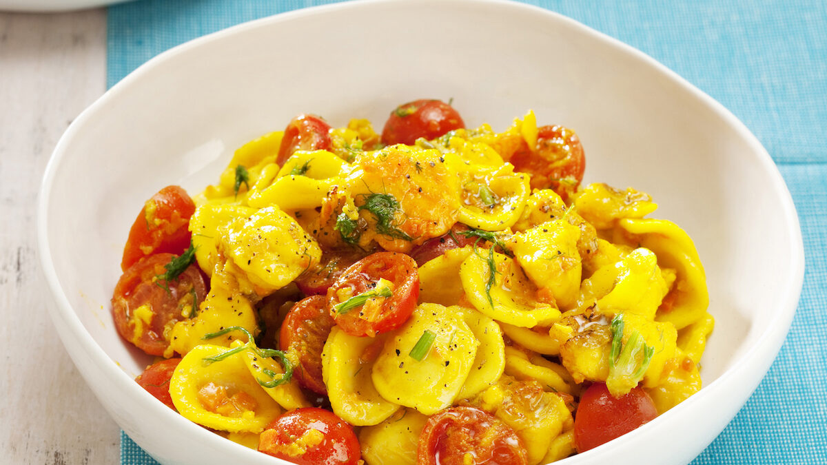 Orecchiette con ragù di scorfano e zafferano