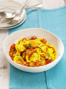 Orecchiette con ragù di scorfano e zafferano