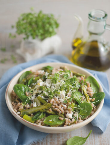 Insalata tiepida di farro e feta
