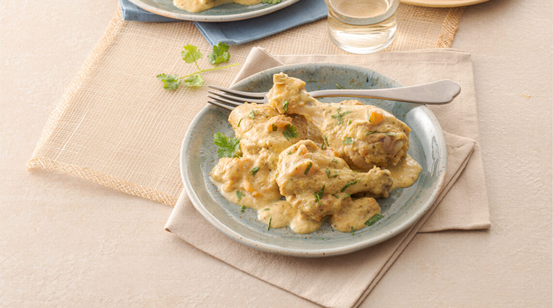 Pollo al curry e latte di cocco