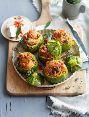 Zucchine con spaghettini piccanti