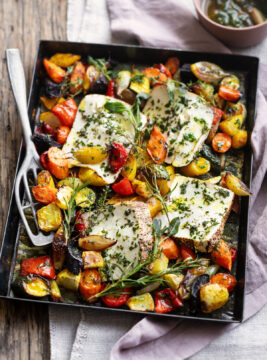 Ricotta infornata con ortaggi alle erbe