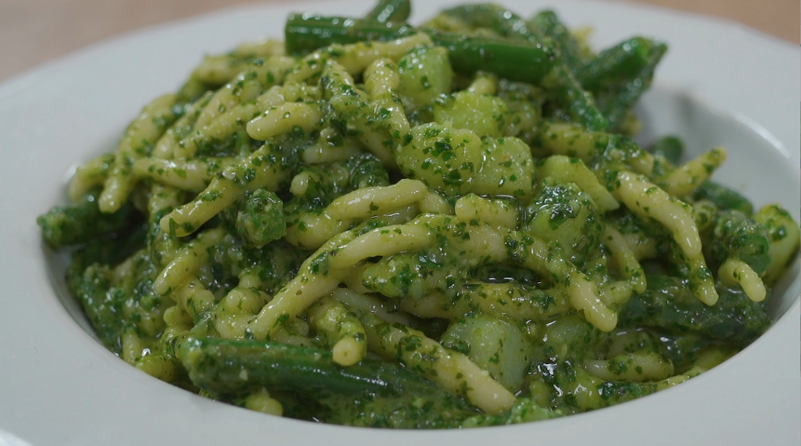 Trofie al pesto con fagiolini
