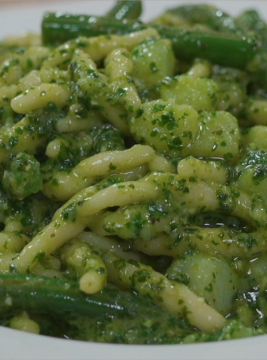 Trofie al pesto con fagiolini