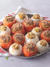 Cipollotti e pomodori farciti