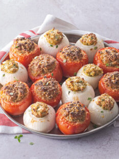 Cipollotti e pomodori farciti