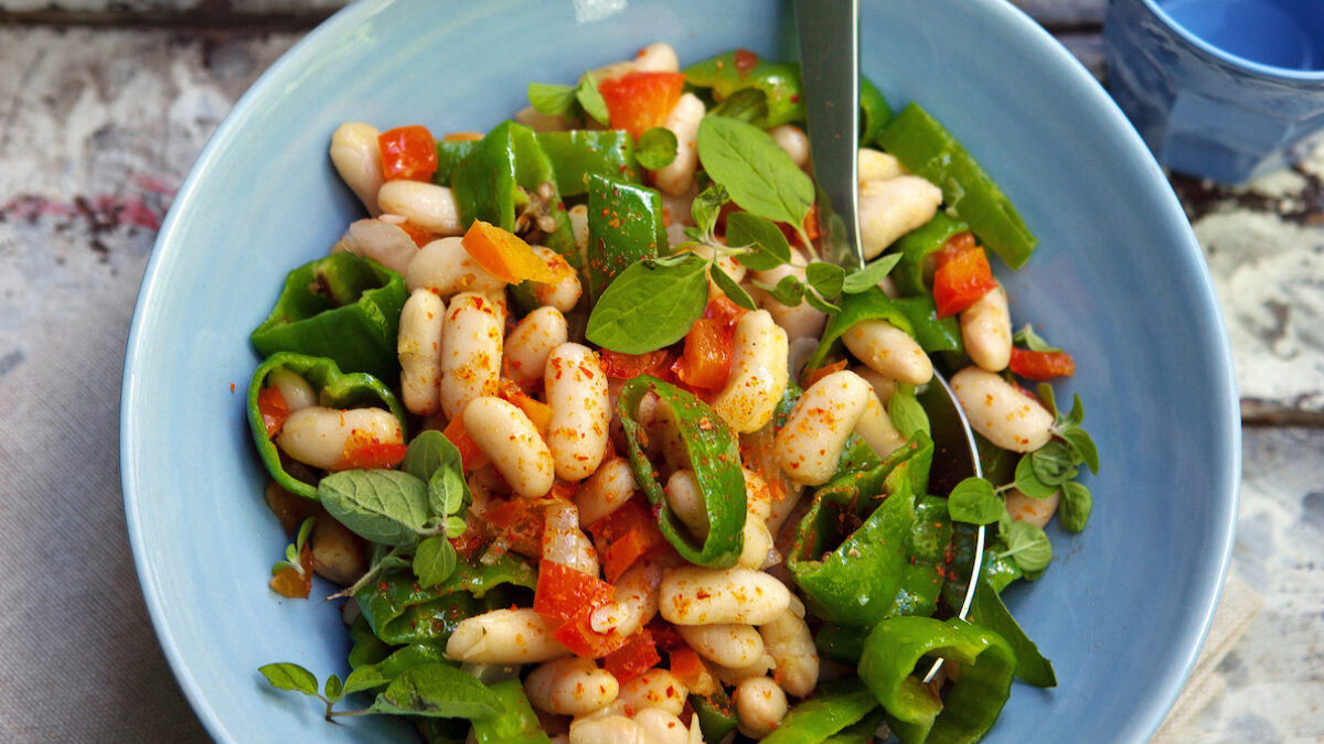 Insalata di fagioli e friggitelli