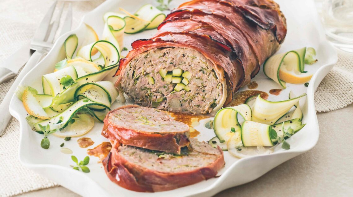 Pollo, zucchine alle erbe e limone - POLPETTONE