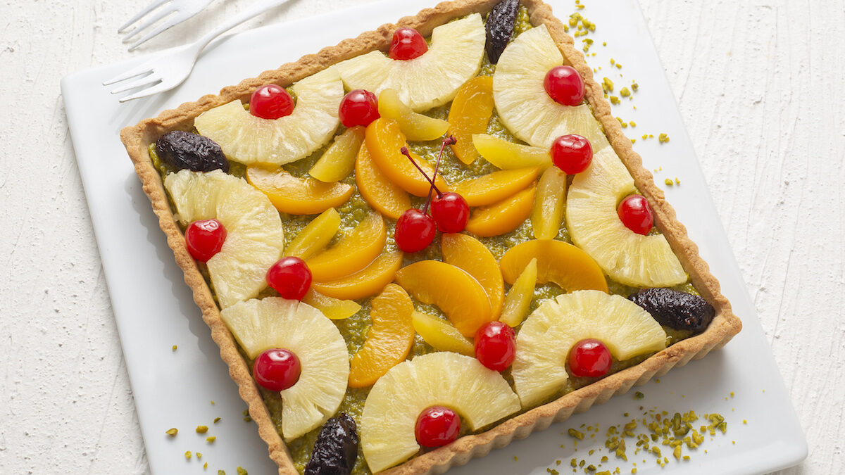 Crostata multicolor ai pistacchi