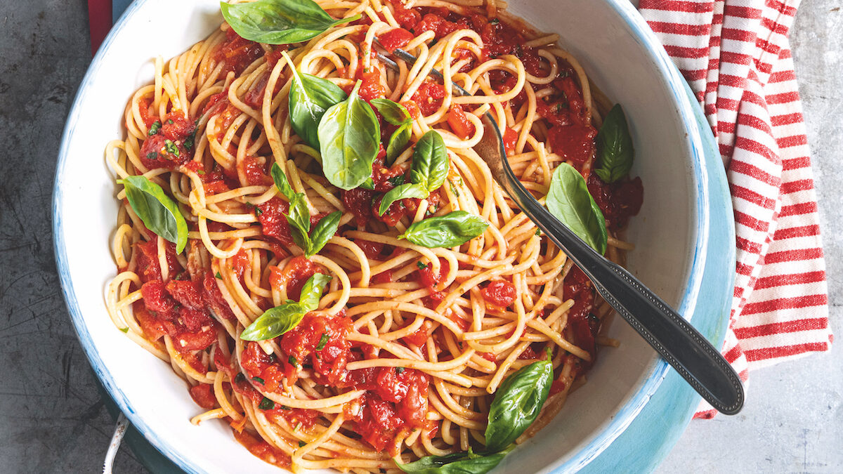 Spaghetti al pomodoro arrostito