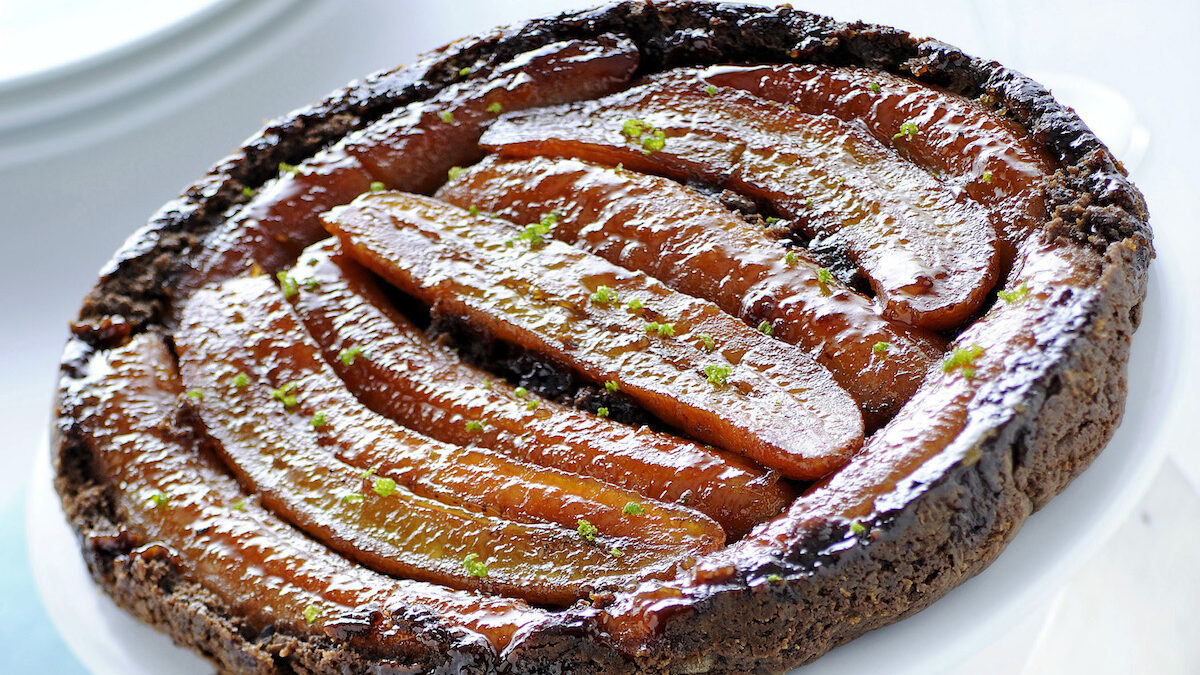 Rovesciata di banane al cioccolato