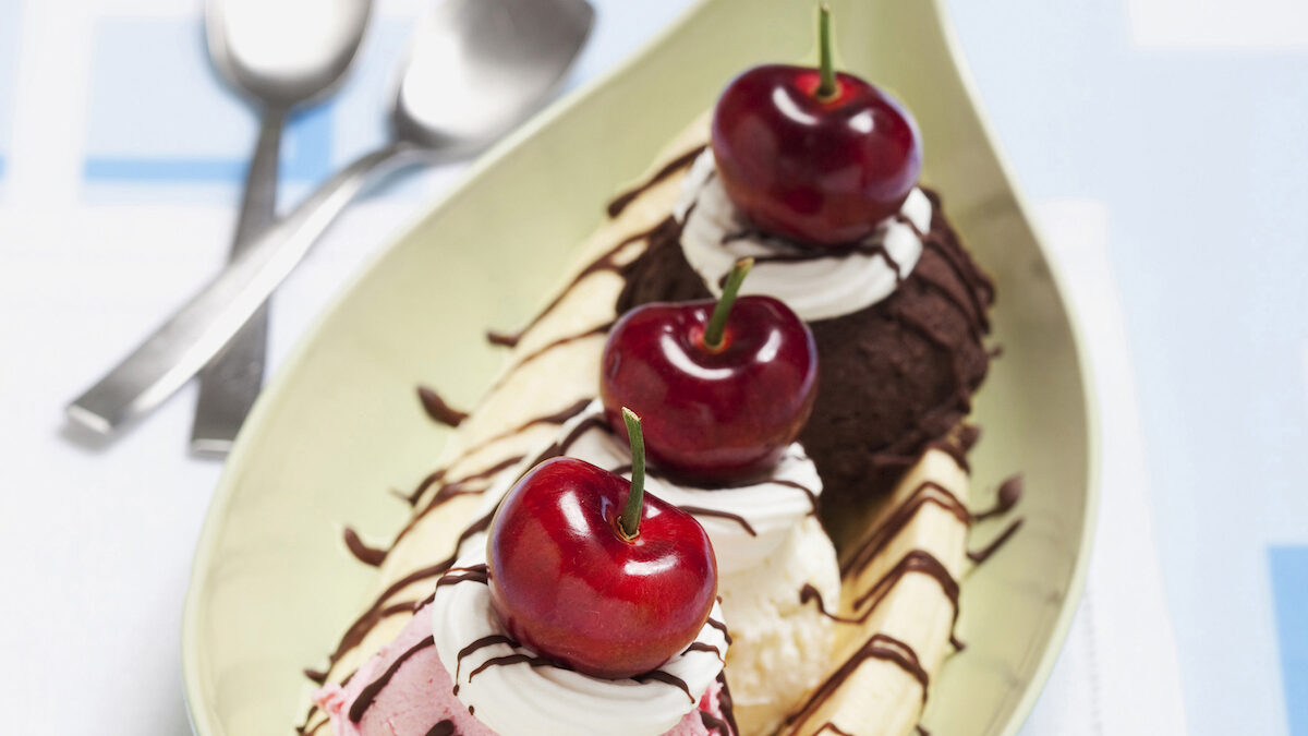 Banana split ai tre gusti gelato
