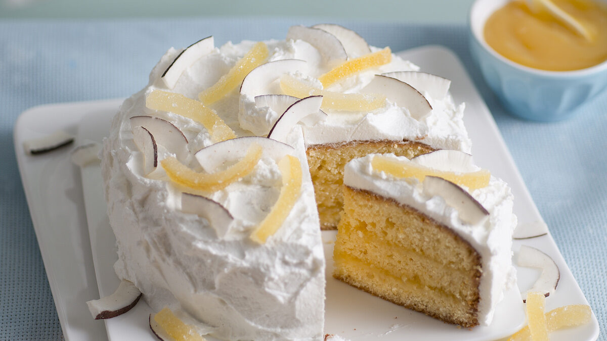 Delizia ai marshmallow, limone e cocco