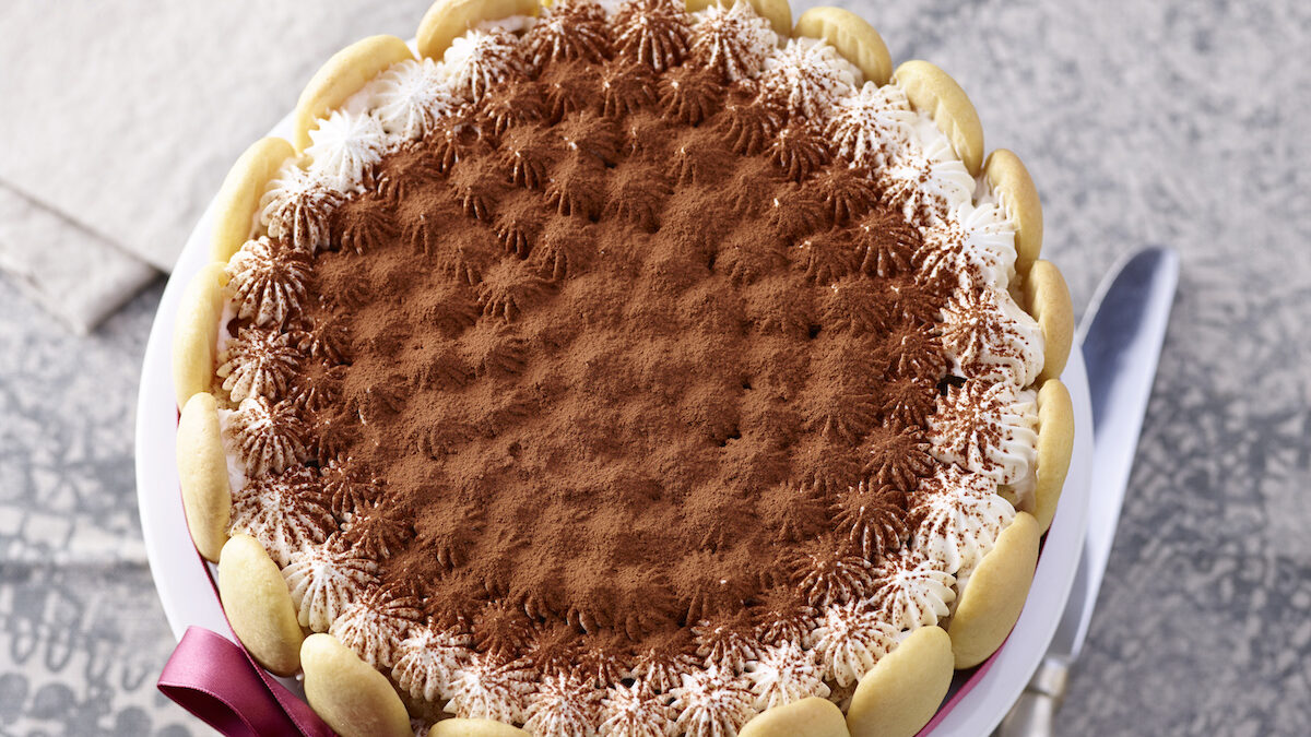 Tiramisù vegano, con pan di Spagna
